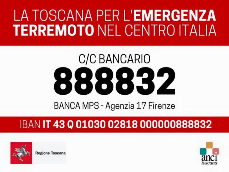 Scopri di più sull'articolo Emergenza #terremoto. Per donare si può utilizzare il conto…