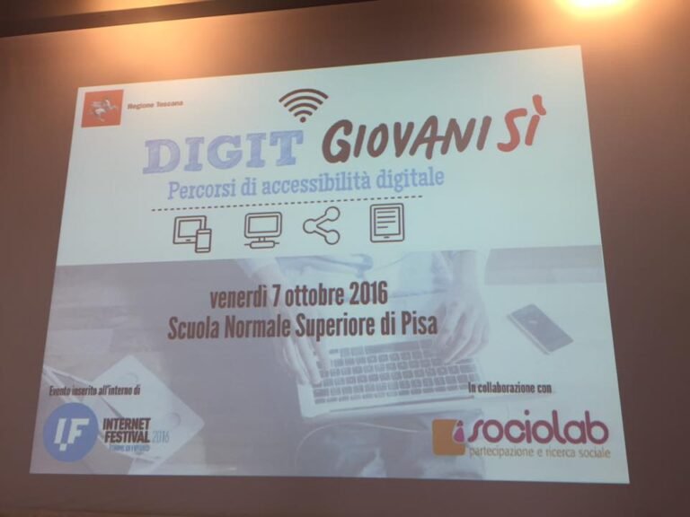 Scopri di più sull'articolo DigitGiovani Sì è stato utile per dare ossigeno e…