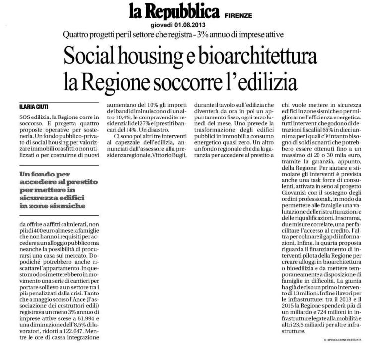 Scopri di più sull'articolo Su Repubblica Firenze di oggi il pezzo sul tavolo per…