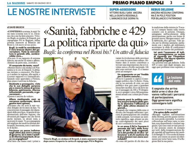 Scopri di più sull'articolo Questa è l’intervista che ho rilasciato alla Nazione di…